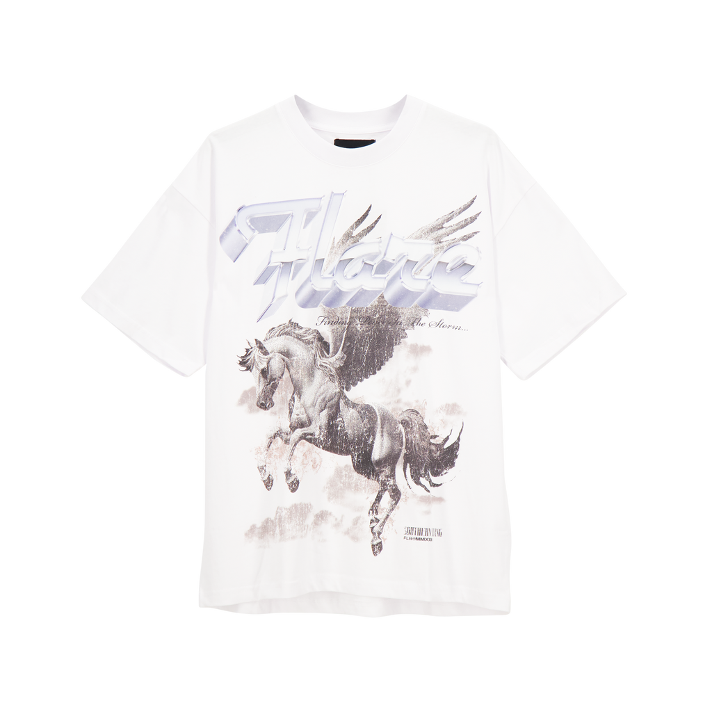 Flare T-Shirt - Pegasus - White