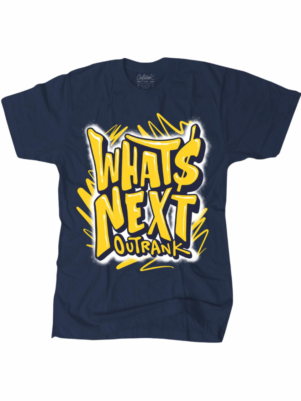 Outrank T-Shirt - What's Next - Navy - OR1519