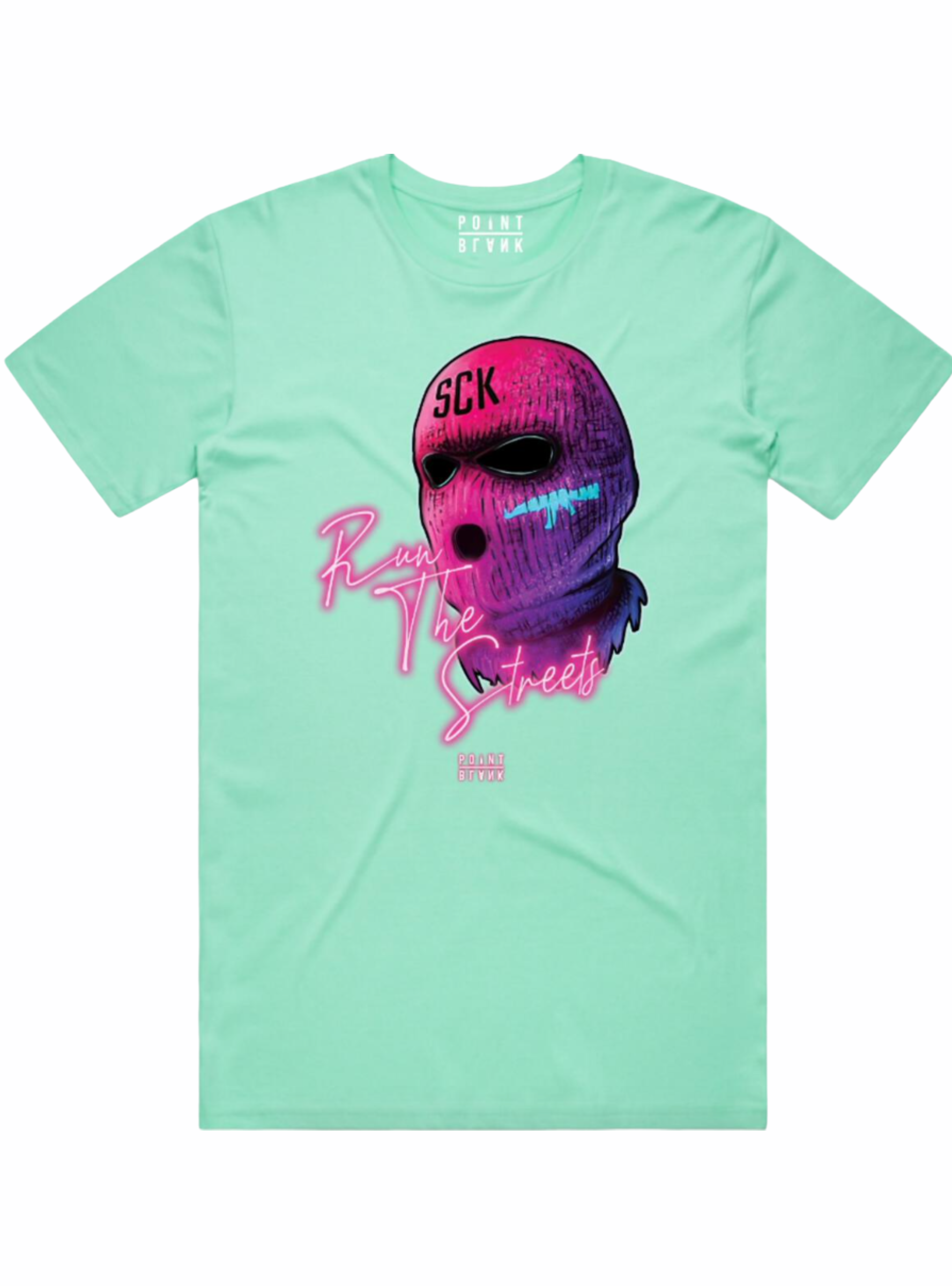 Point Blank T-Shirt - Run the Streets - Aqua - 100987-4104