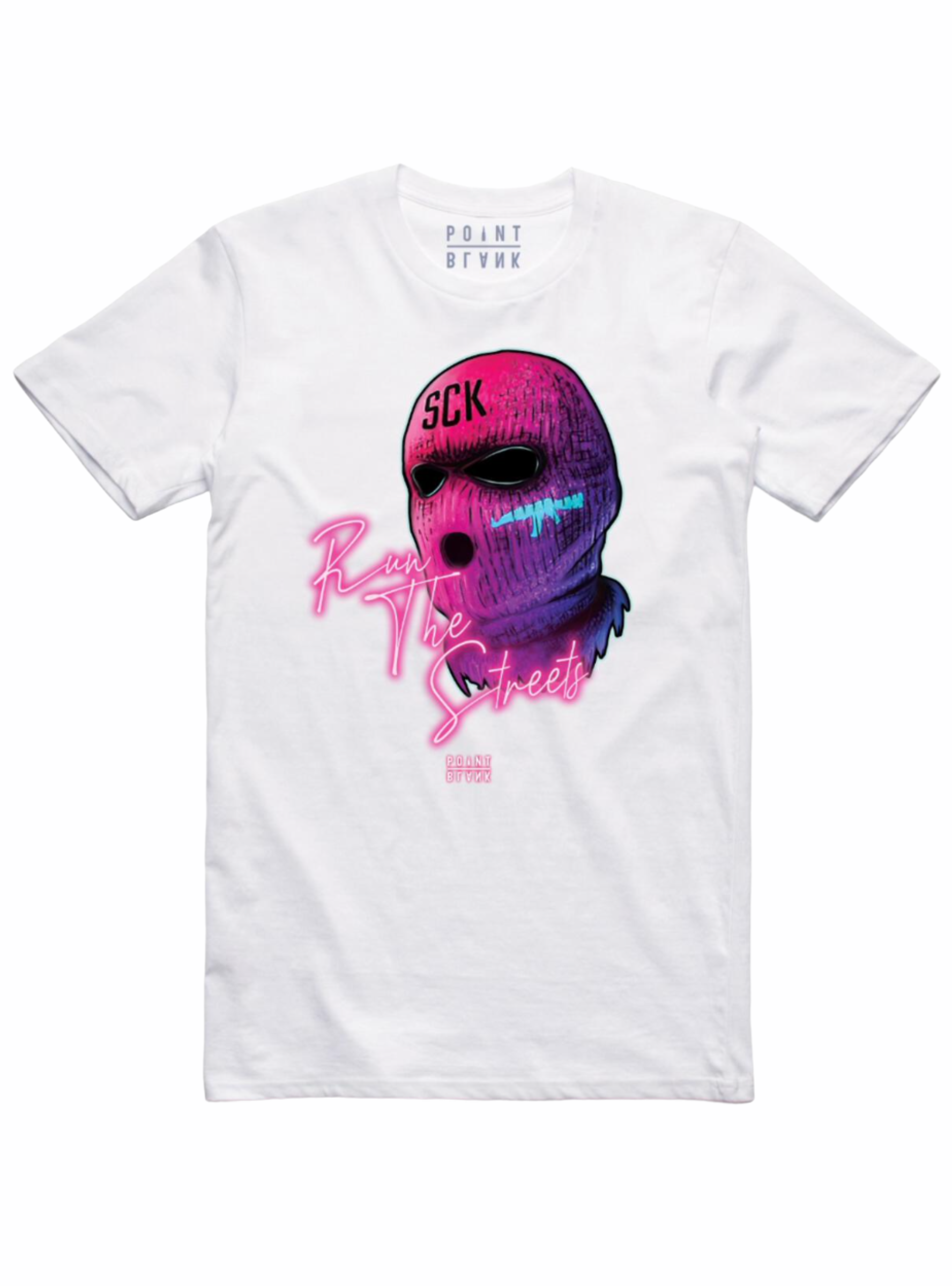 Point Blank T-Shirt - Run the Streets - White - 100987-4106