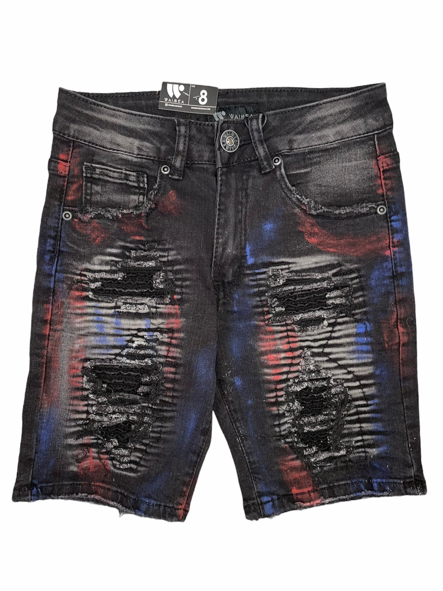Kids Waimea Shorts - Paint Brush - Black Wash - 8M7300D