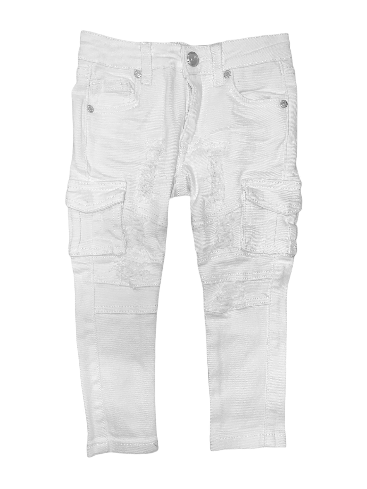 Ops Kids Jeans - Biker Cargo - White - OPS1703K