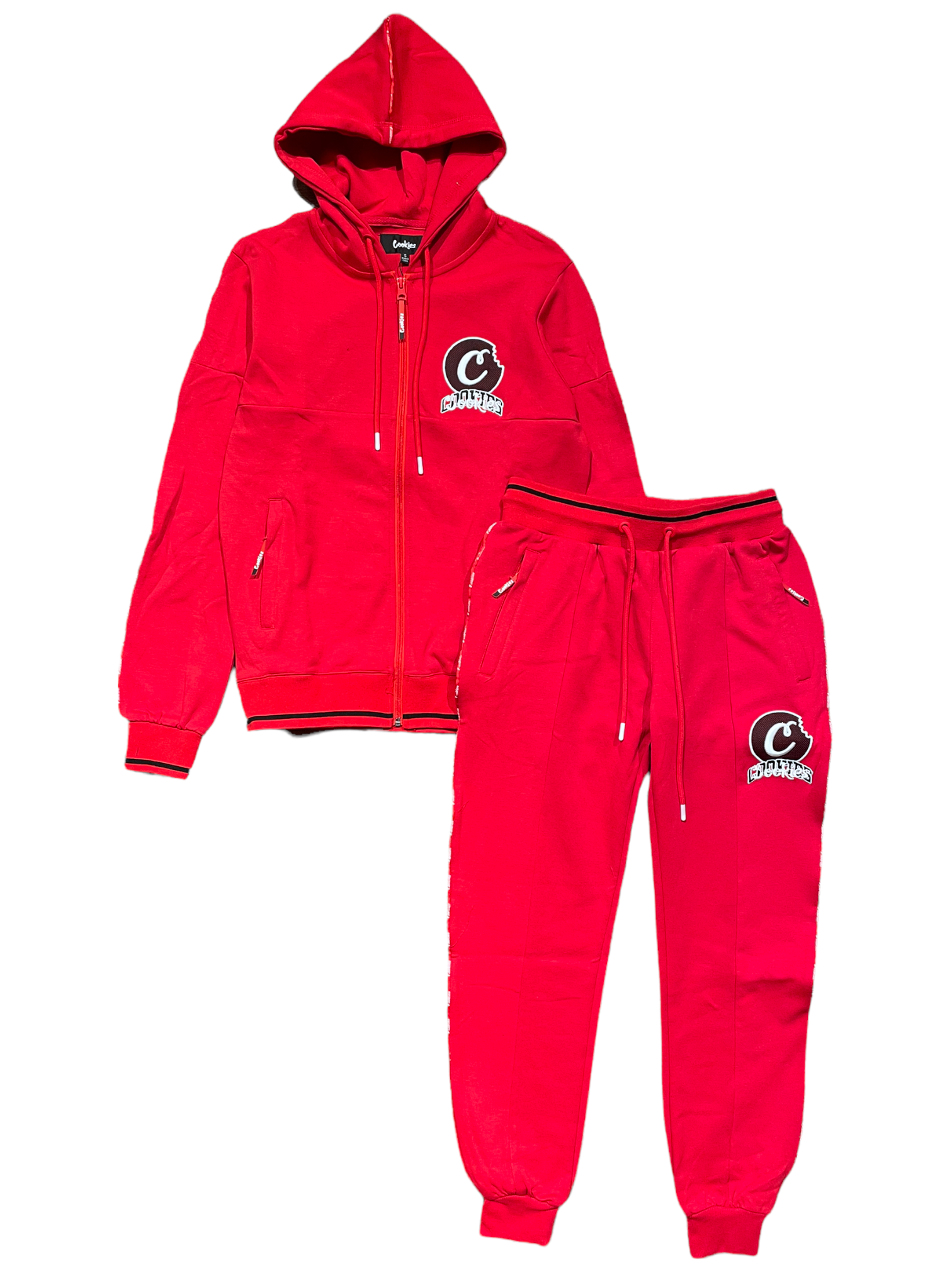 Cookies Sweatsuit - Loud Pack Interlock Zip - Red - 1557H5847