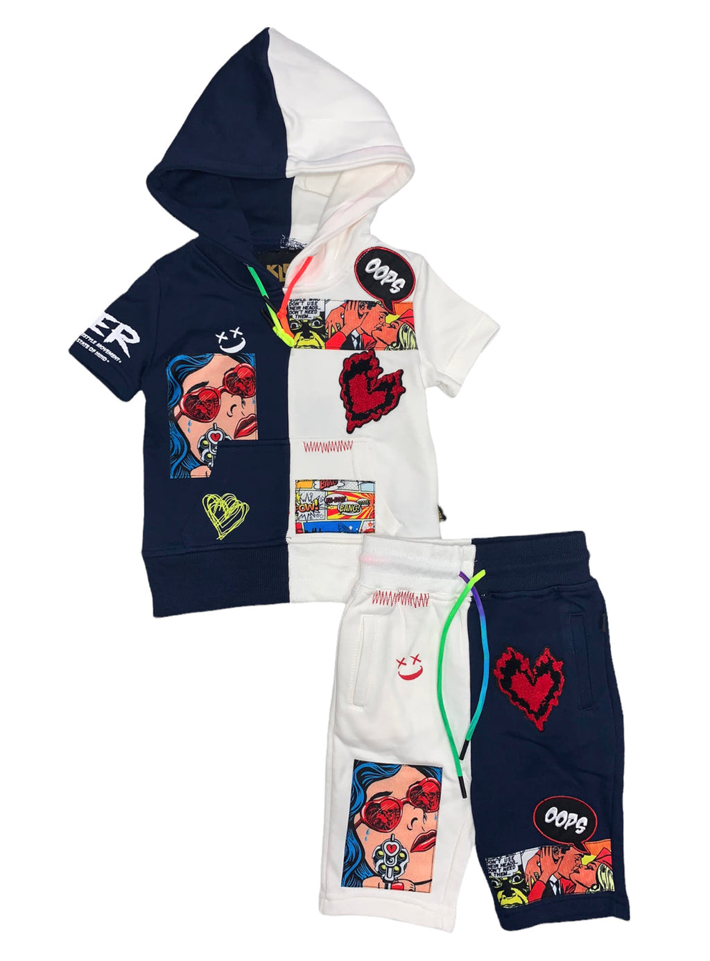 Kleep Kids Short Set - Heavily Patched - Juno - KSF6770