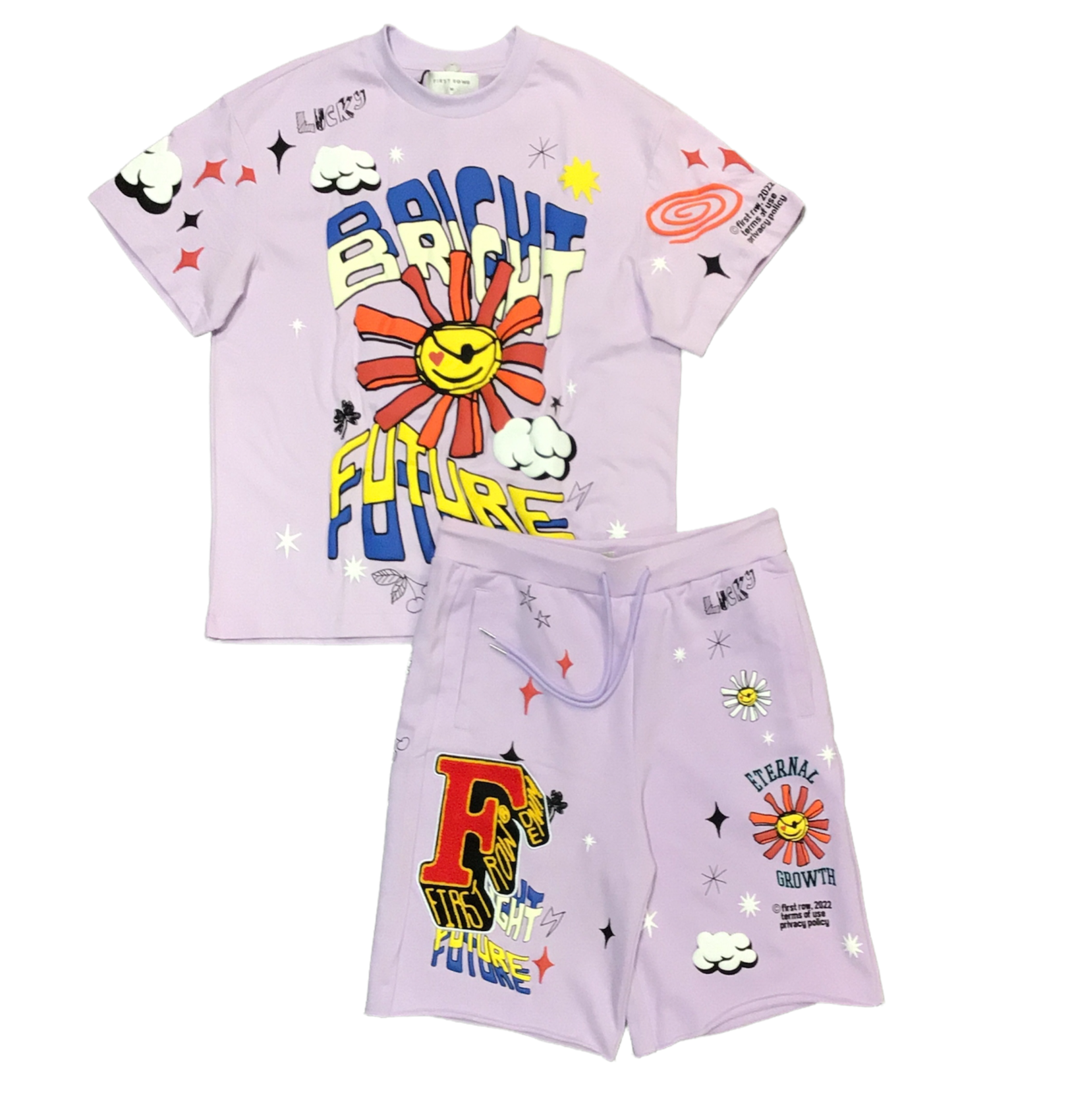 First Row Short Set - Bright Future - Lavender - FRT2033