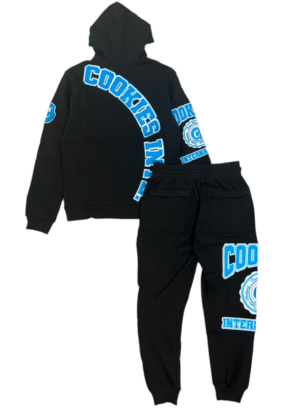 Cookies Sweatsuit - Double Up Fleece Button Up - Black - 1561H6081