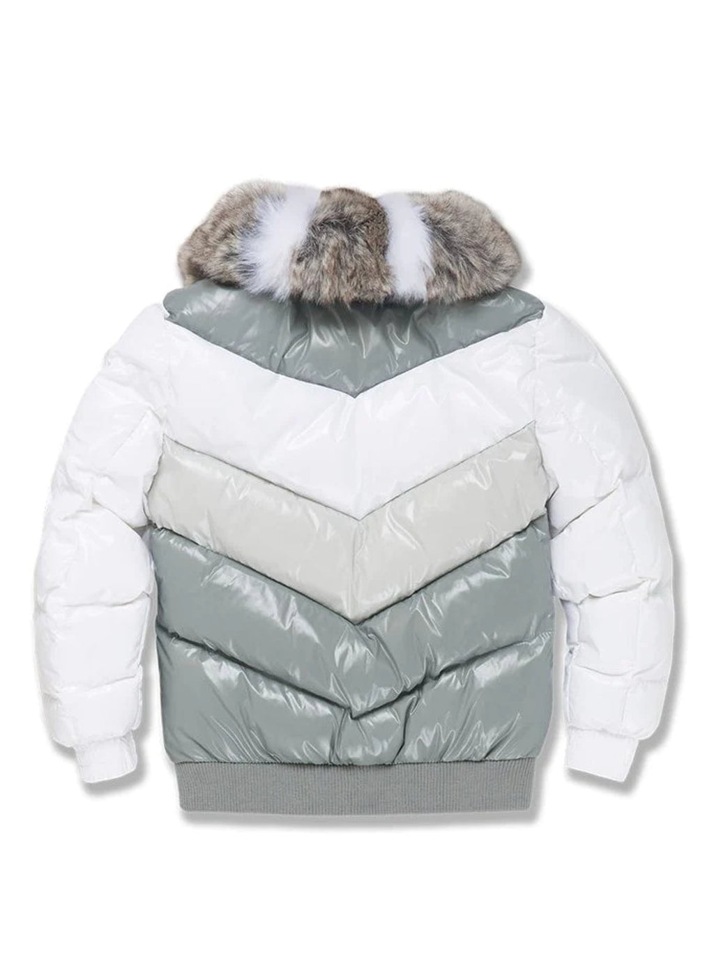 Jordan Craig Kids Jacket - Blocked Puffer - Arctic White - 91548K