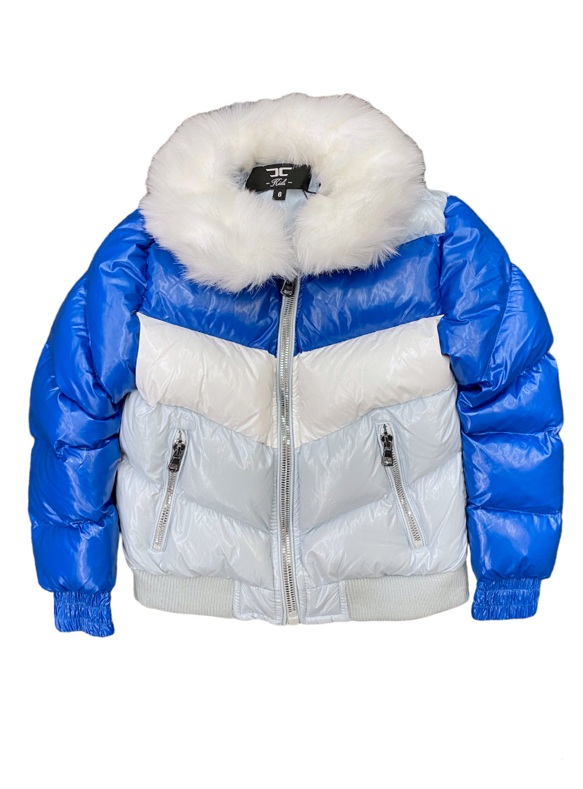 Jordan Craig Jacket Kids - Blocked Puffer - Royal - 91587K