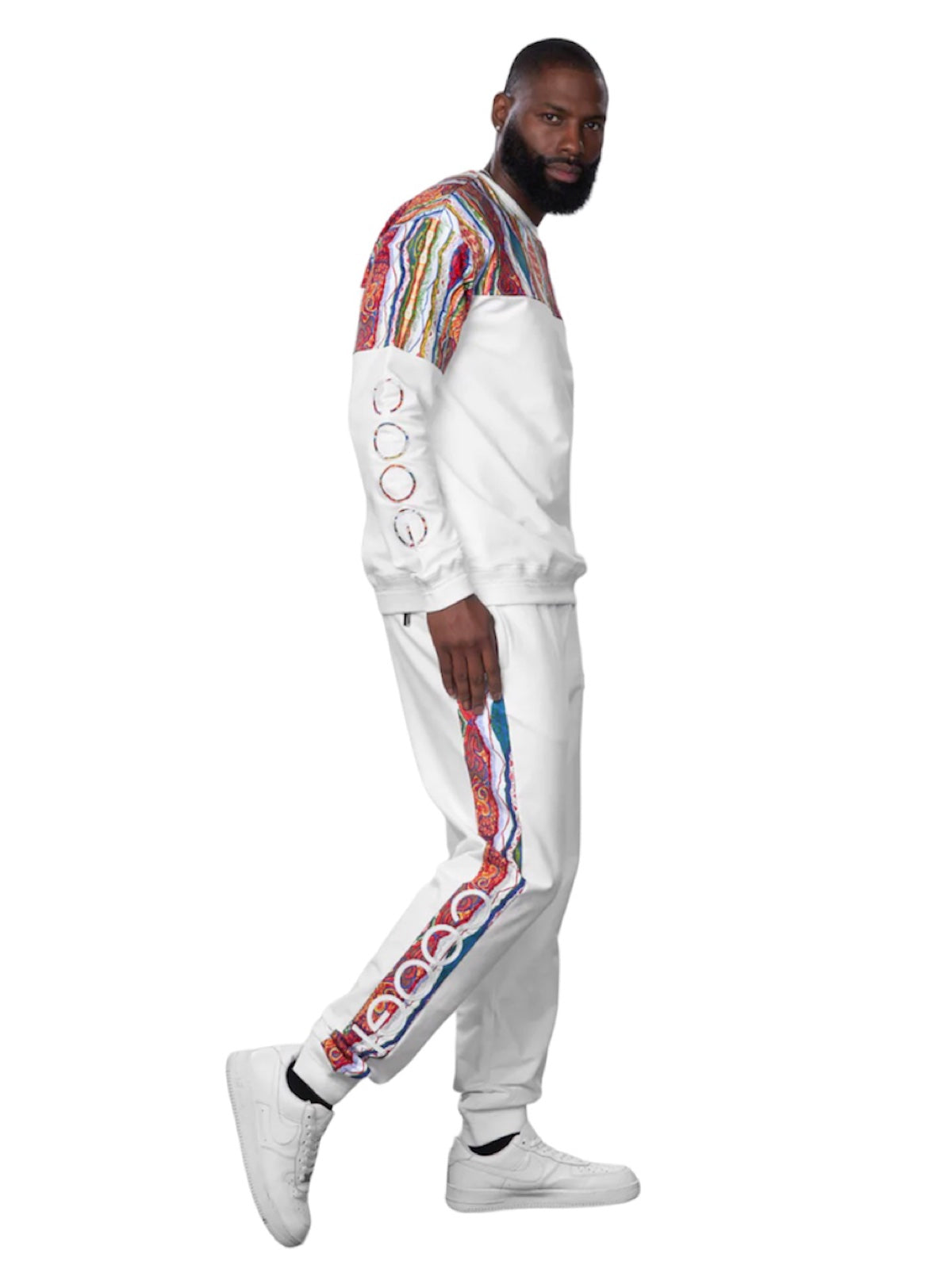 Coogi Sweatsuit - Classic Fleece - White Multi