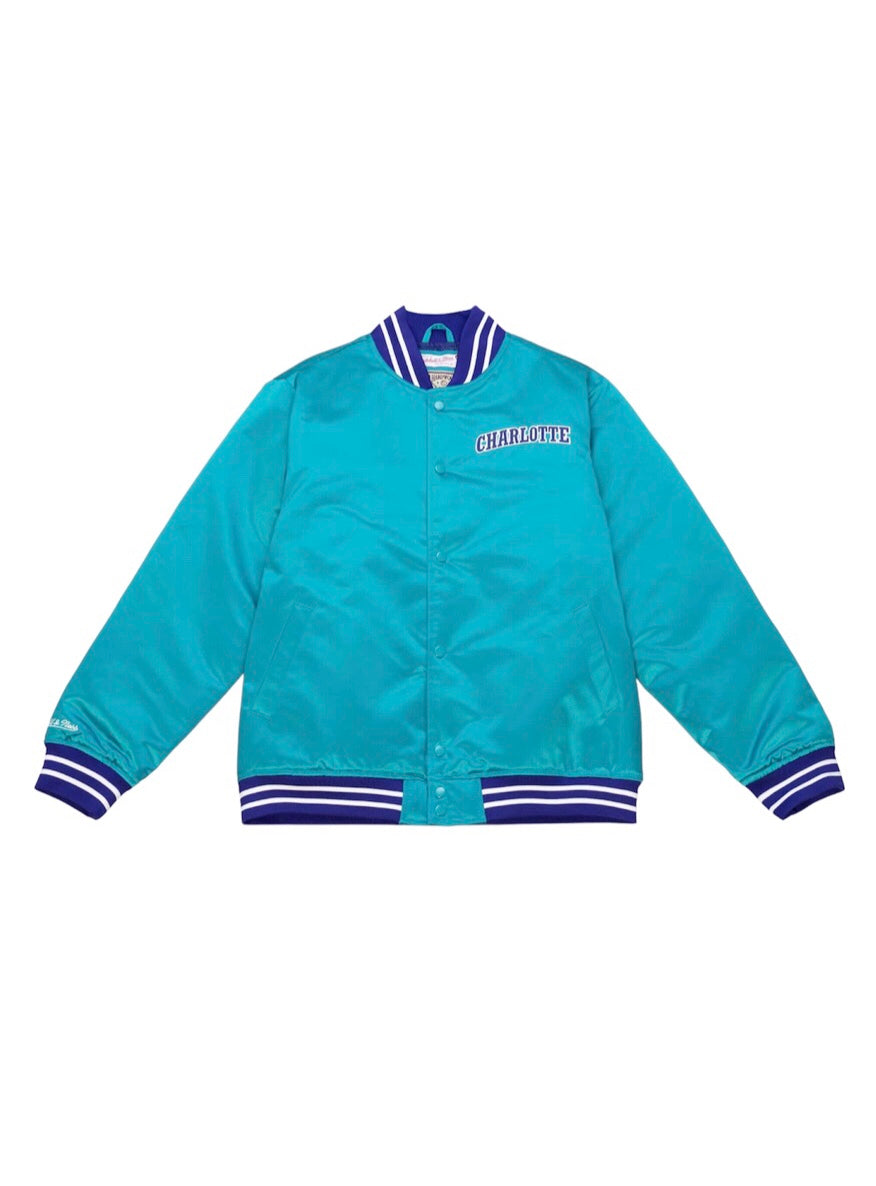 Mitchell & Ness Kids Jacket - Heavy Weight Satin - Hornets - Teal - 9N3T1NALZ-HOR