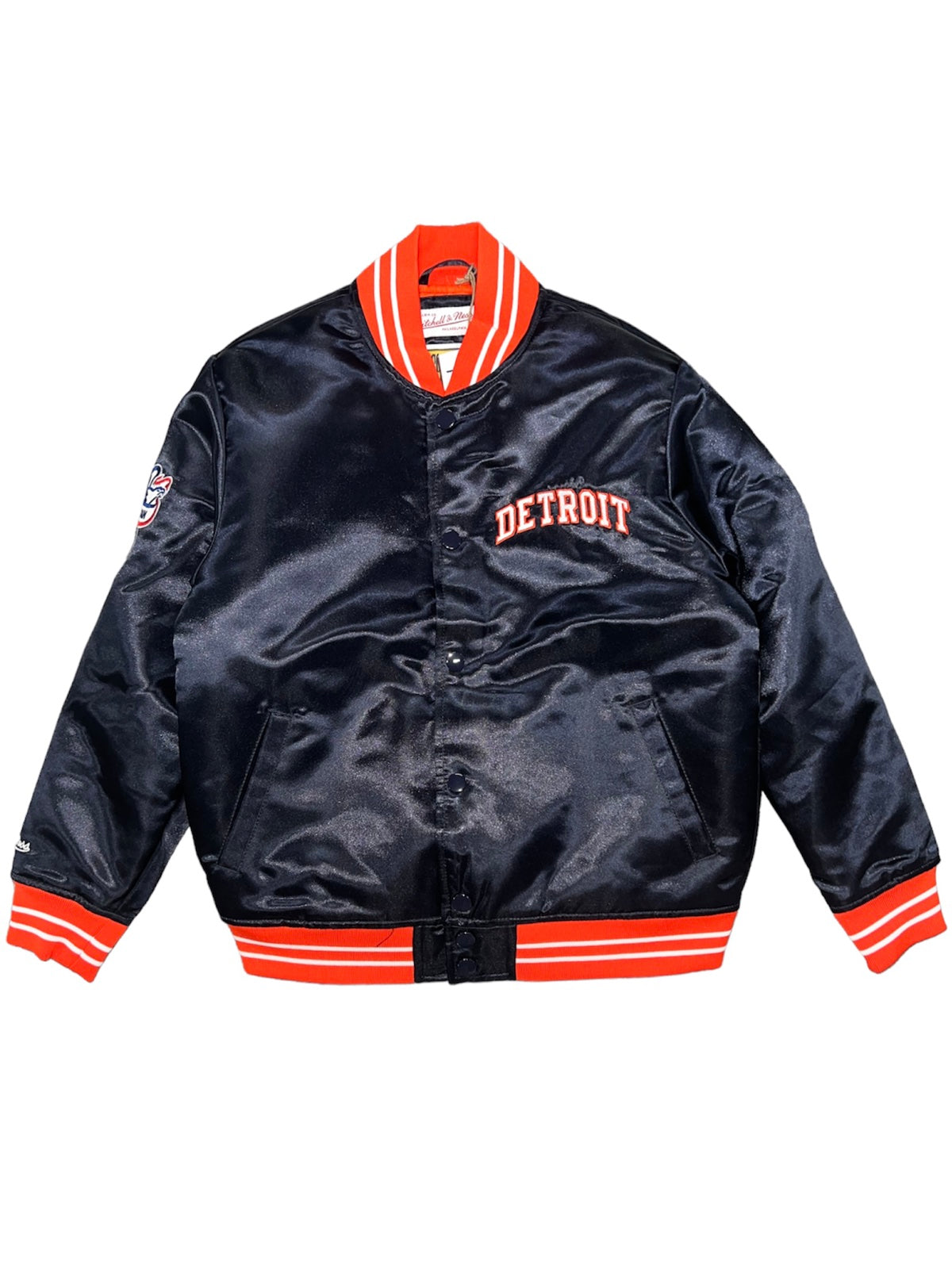 Mitchell & Ness Kids Jacket - Heavy Weight Satin - Detroit Tigers - Navy Blue - 9N3T1NALZ-DET