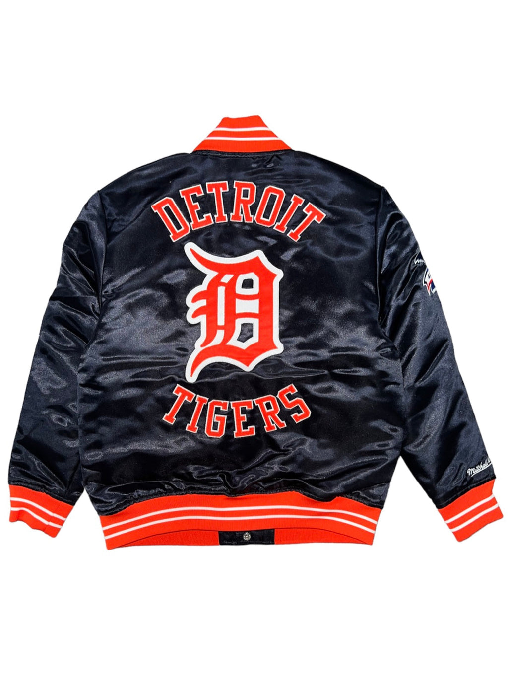Mitchell & Ness Kids Jacket - Heavy Weight Satin - Detroit Tigers - Navy Blue - 9N3T1NALZ-DET