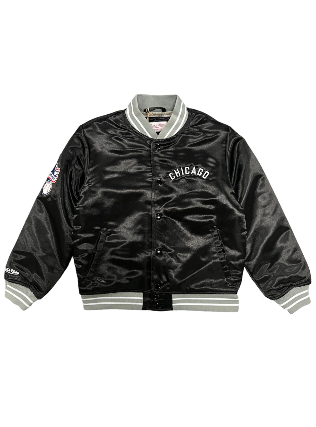 Mitchell & Ness Kids Jacket - Heavy Weight Satin - White Sox - Black - 9N3T1NALZ-WSX