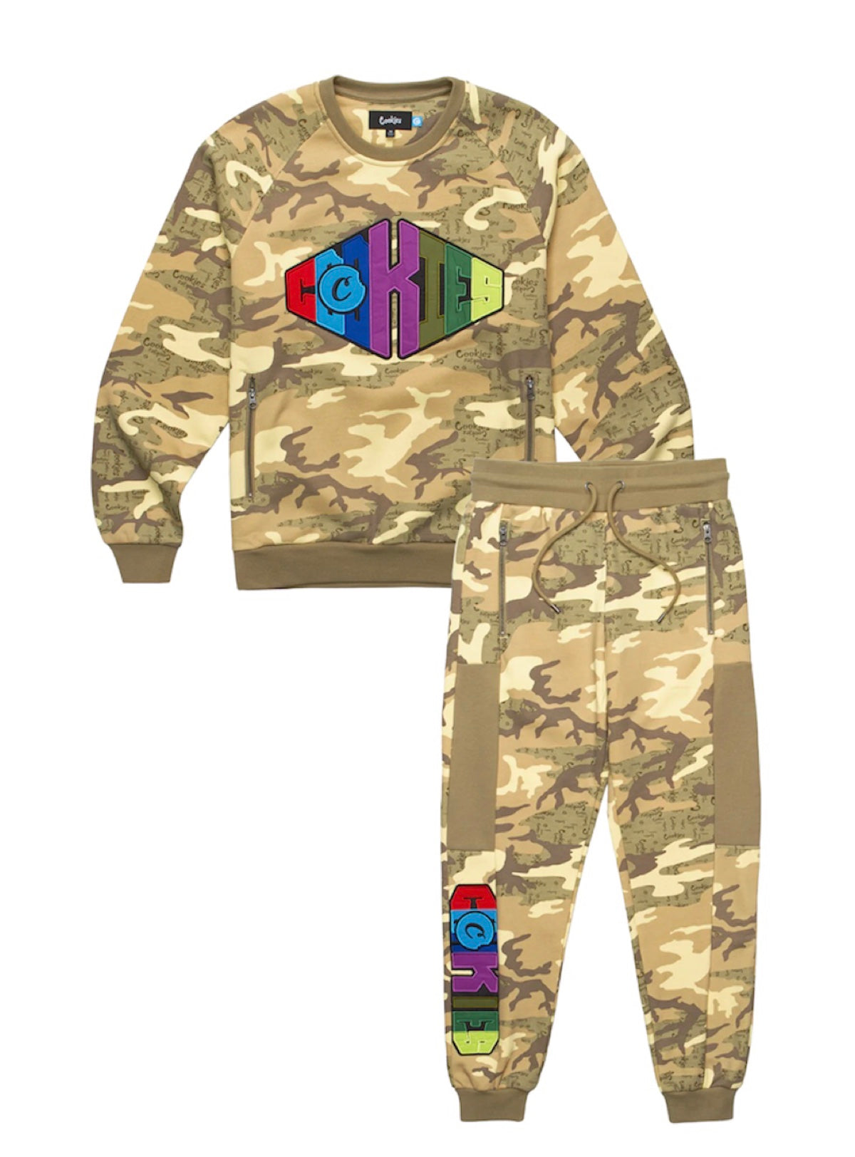 Cookies Sweatsuit - Across The Board - Tan - 1562C6502