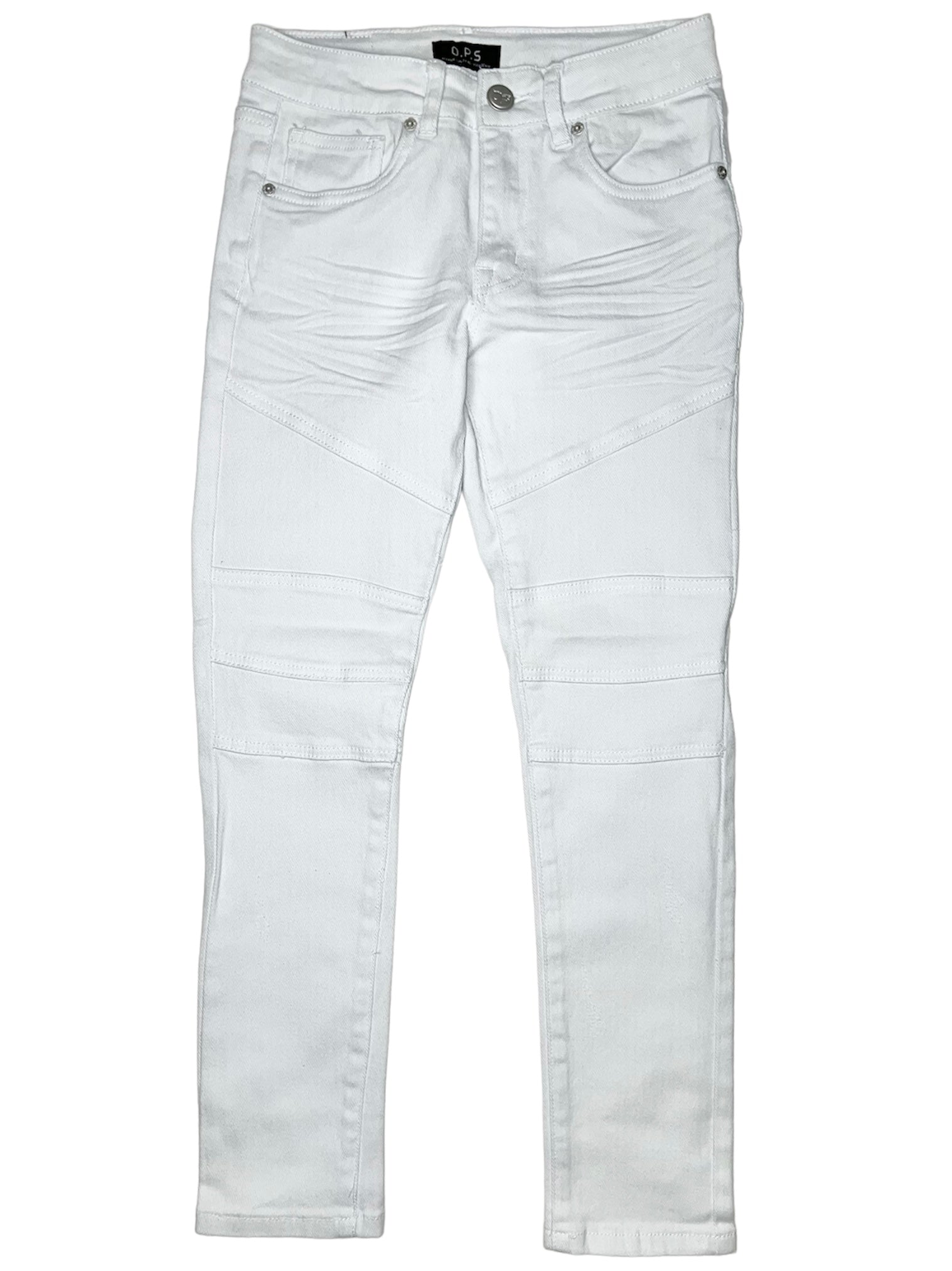 Ops Kids Jeans - CNS Biker - White - OPS1906B