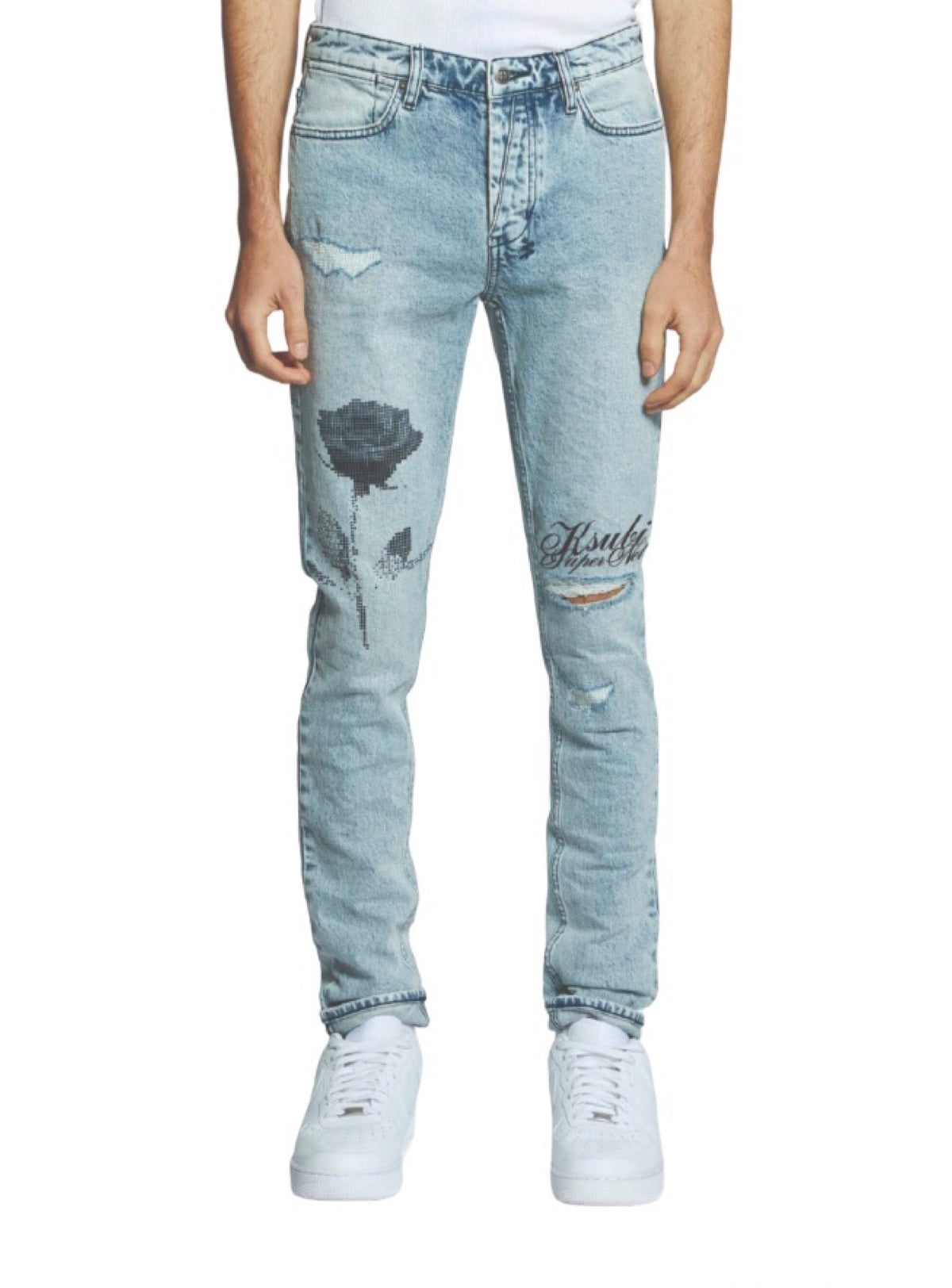 Ksubi Jeans - Van Winkle Pixel Okatne - Lt. Blue - MSP23DJ081