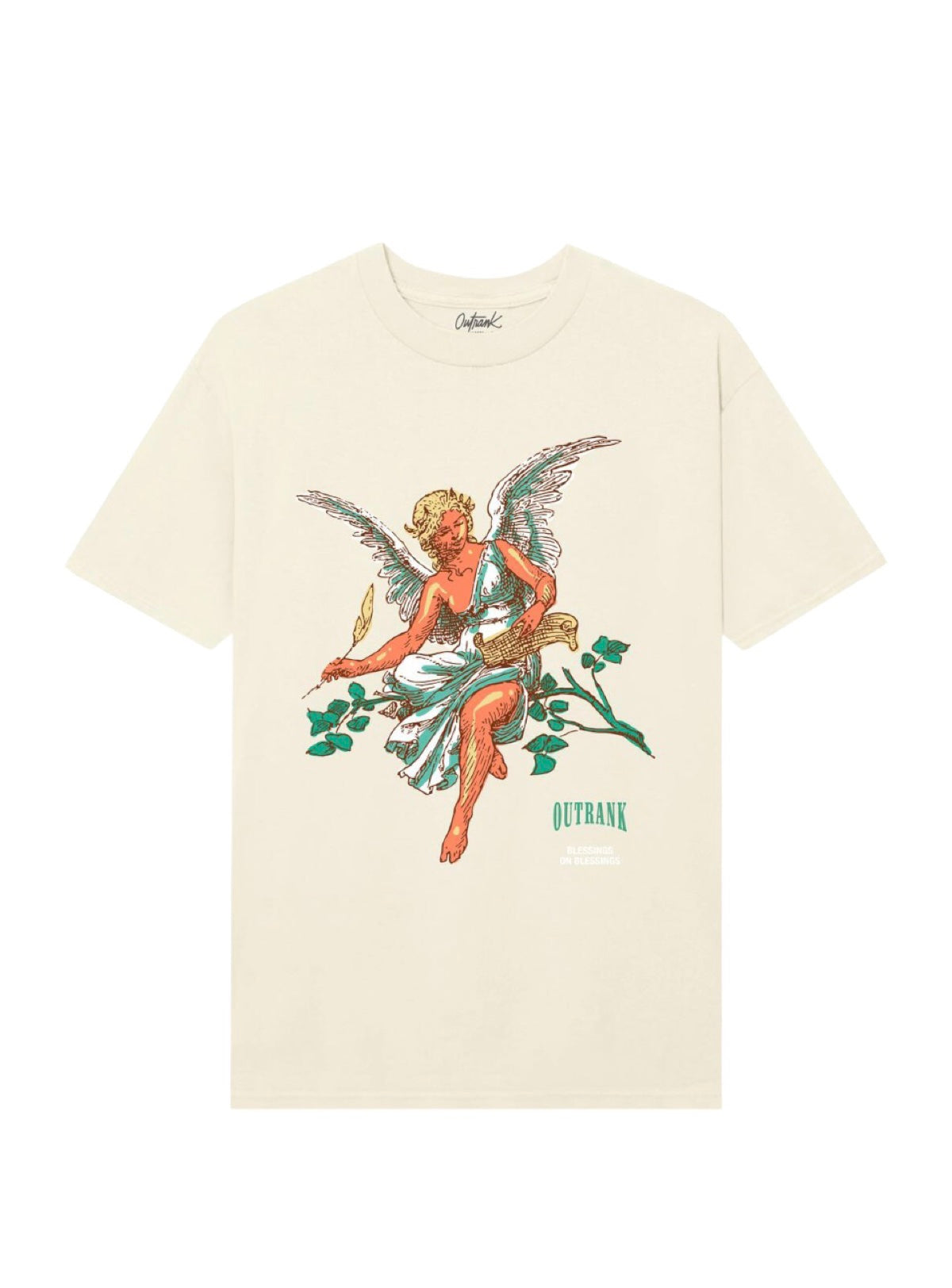 Outrank T-Shirt - Blessings On Blessings - NL Natural - QS566