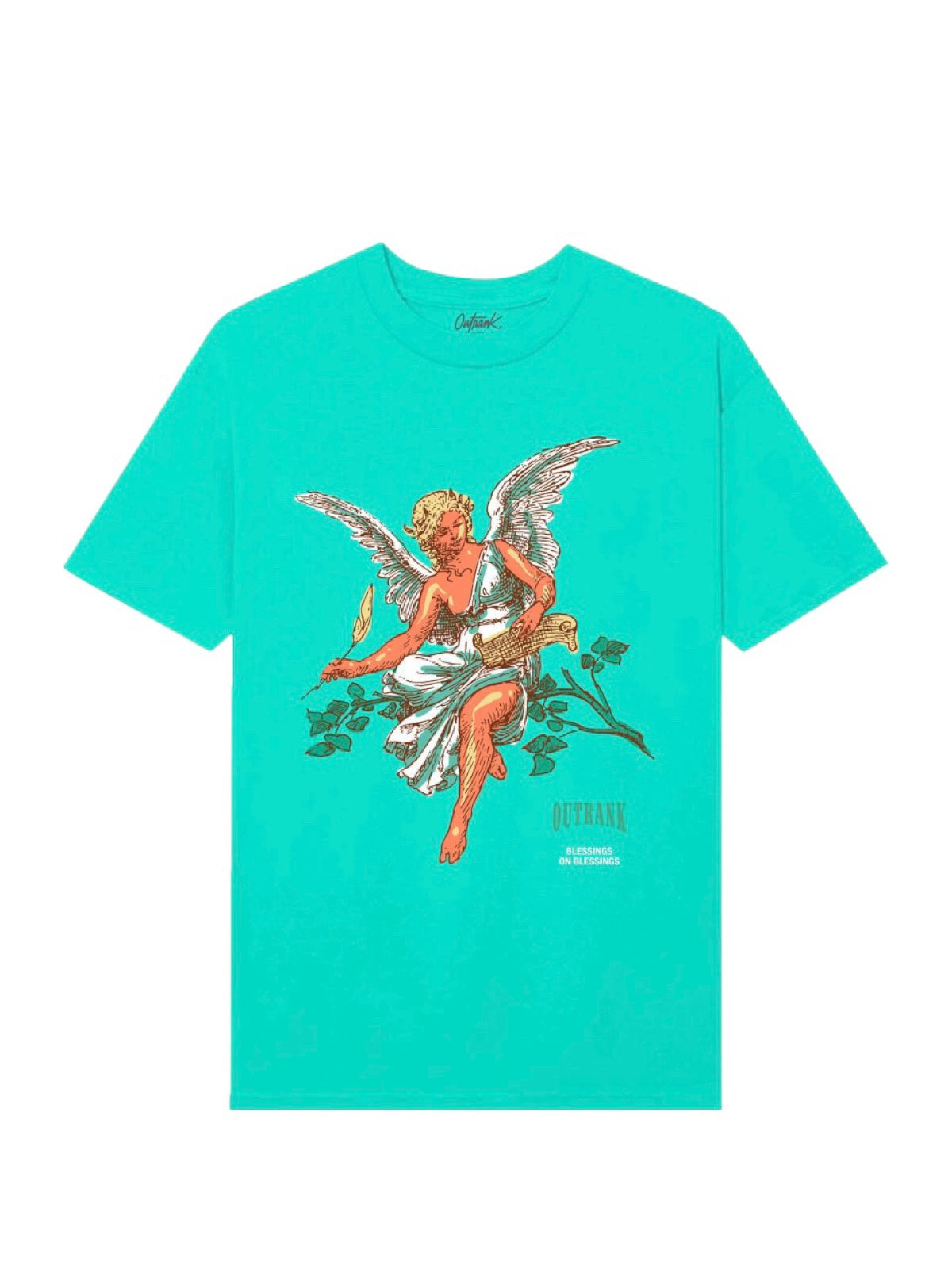 Outrank T-Shirt - Blessings On Blessings - BC Teal - QS566
