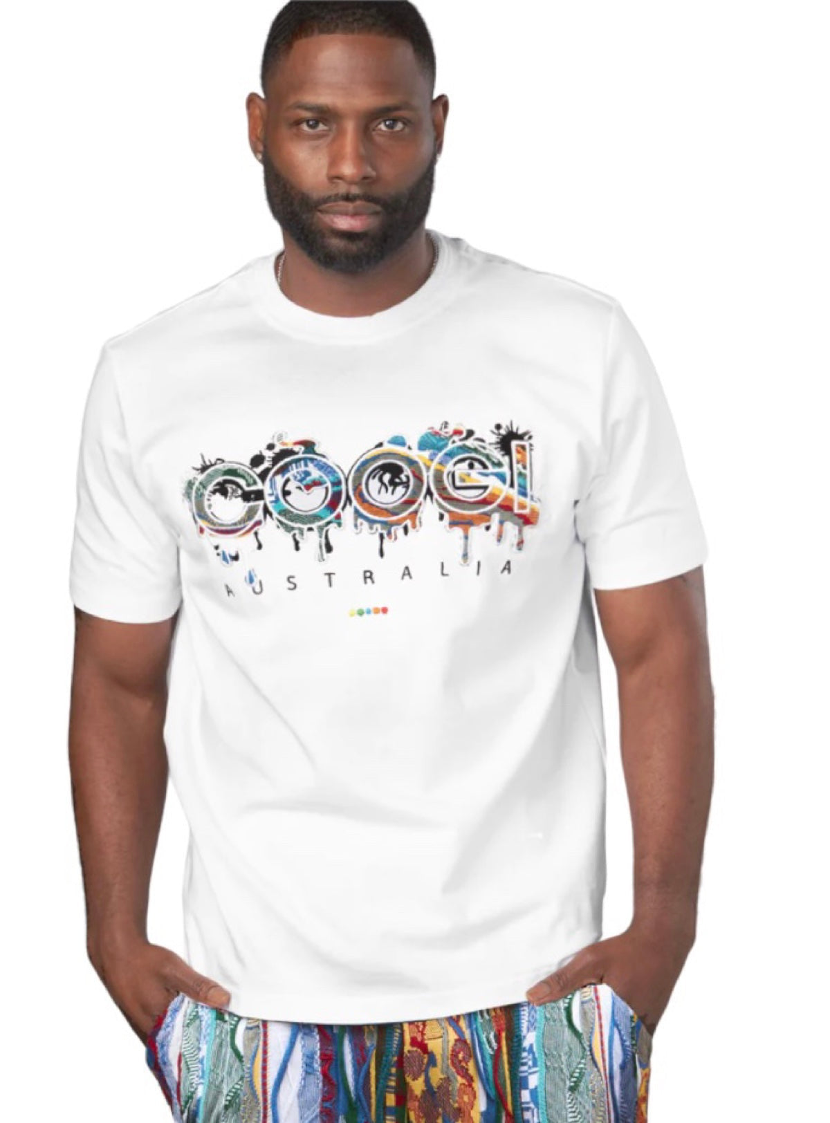 Coogi T-Shirt - Logo Drip - White - CG-KT-024