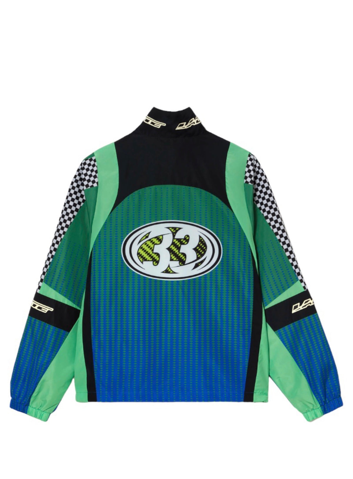 Lacoste Track Jacket - Ombré Racing Checkerboard Print - Green-I94 - BH5429 51 CHY
