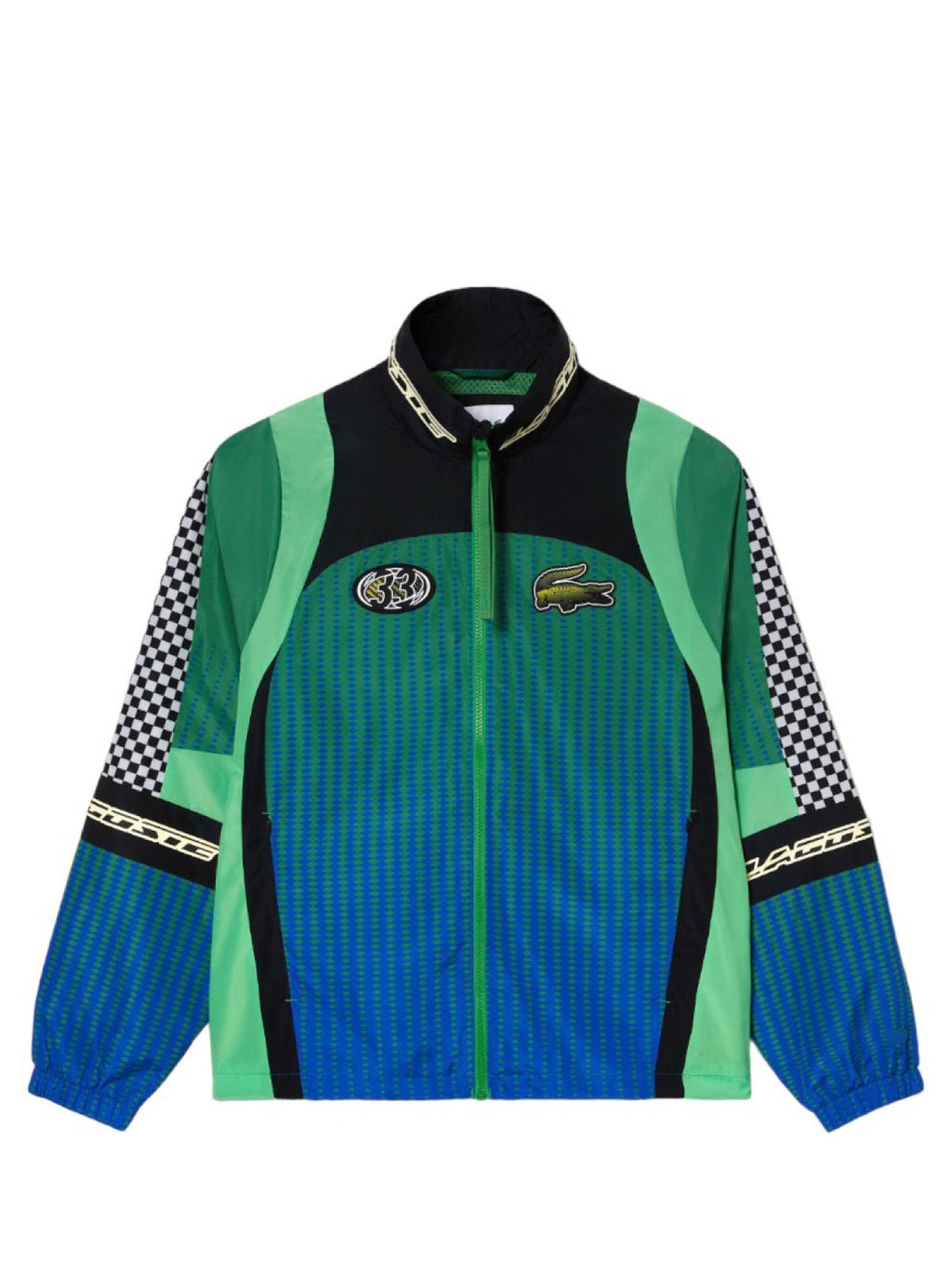 Lacoste Track Jacket - Ombré Racing Checkerboard Print - Green-I94 - BH5429 51 CHY