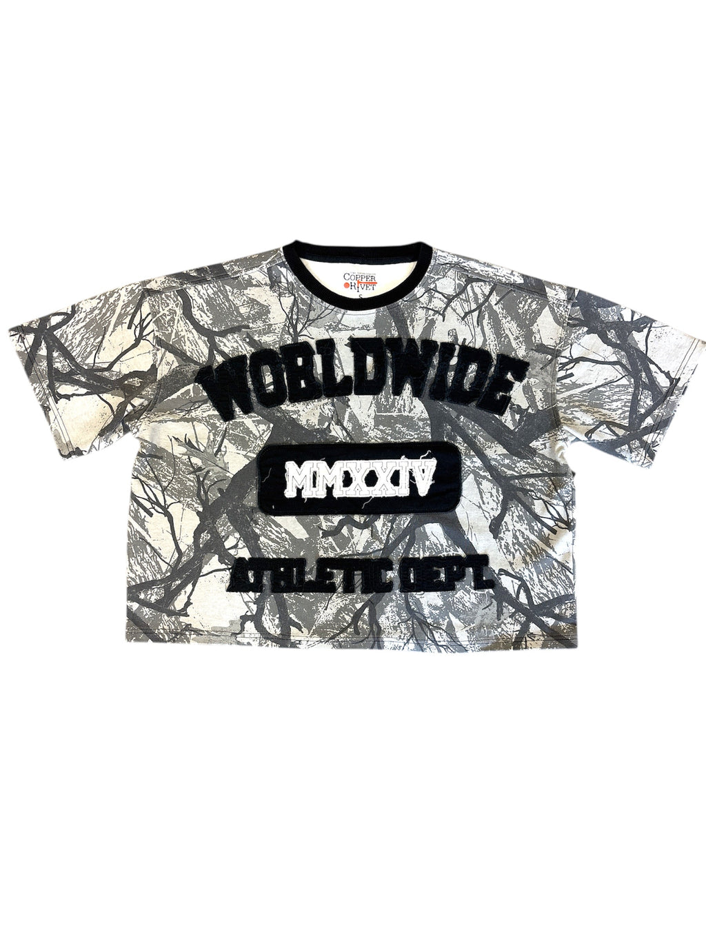 Copper Rivet T-Shirt - Embroidery - Grey Camo - 511021