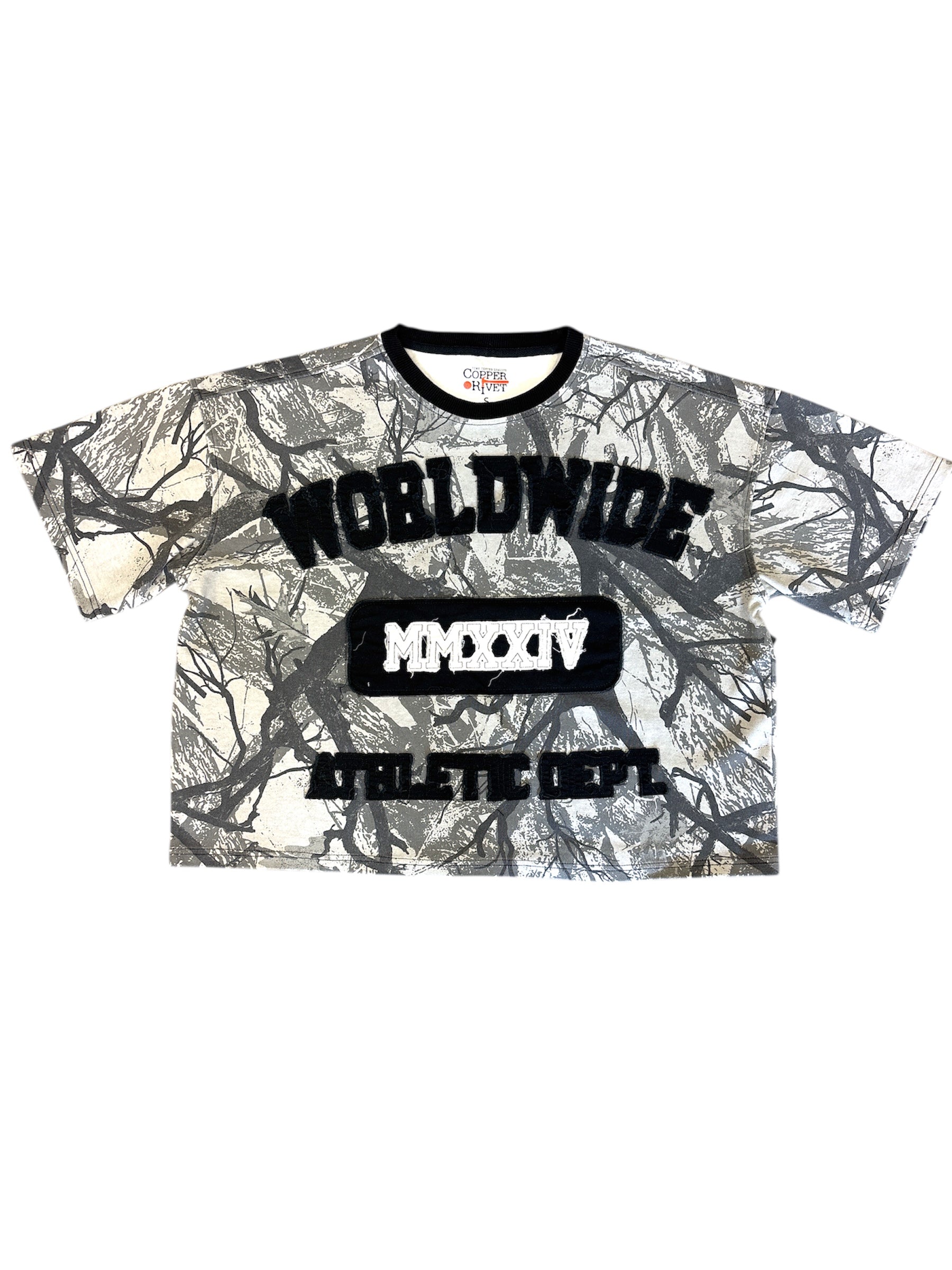 Copper Rivet T-Shirt - Embroidery - Grey Camo - 511021