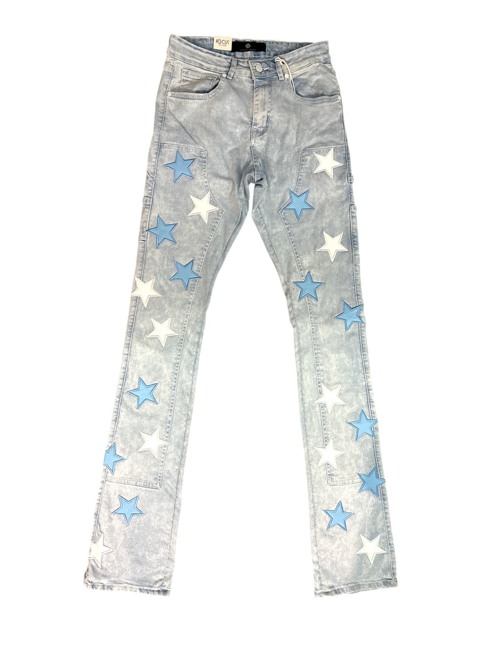 Focus Jeans - All Over Star - Sky Blue - 2502