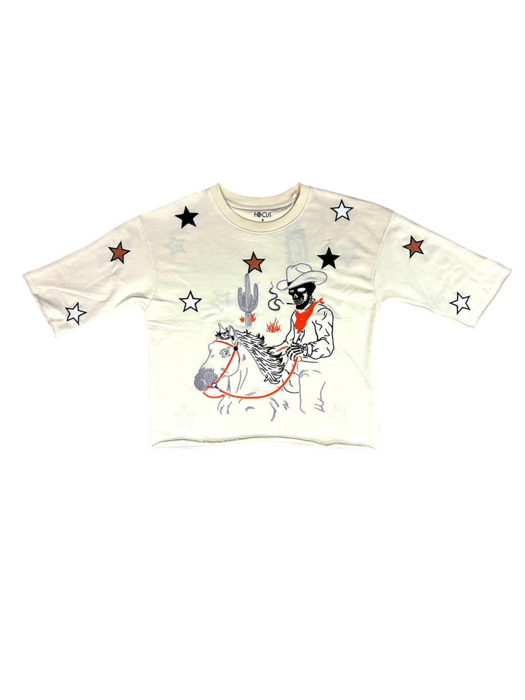 Focus T-Shirt - Cowboy Star - Ivory - 80735