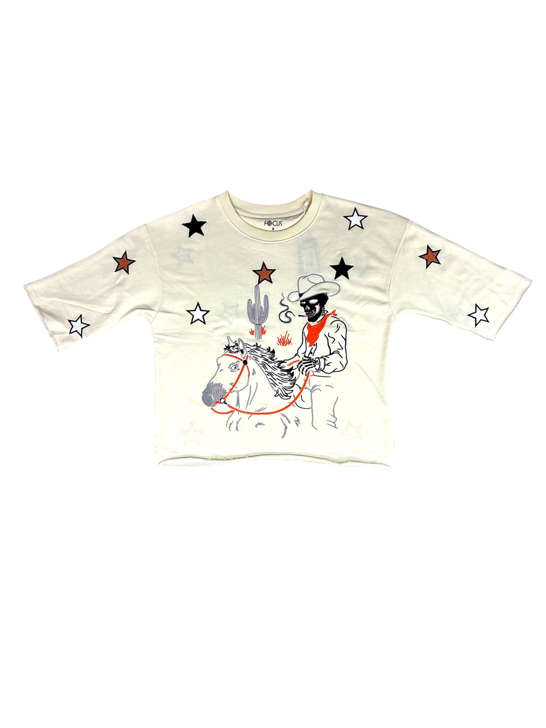 Focus T-Shirt - Cowboy Star - Ivory - 80735