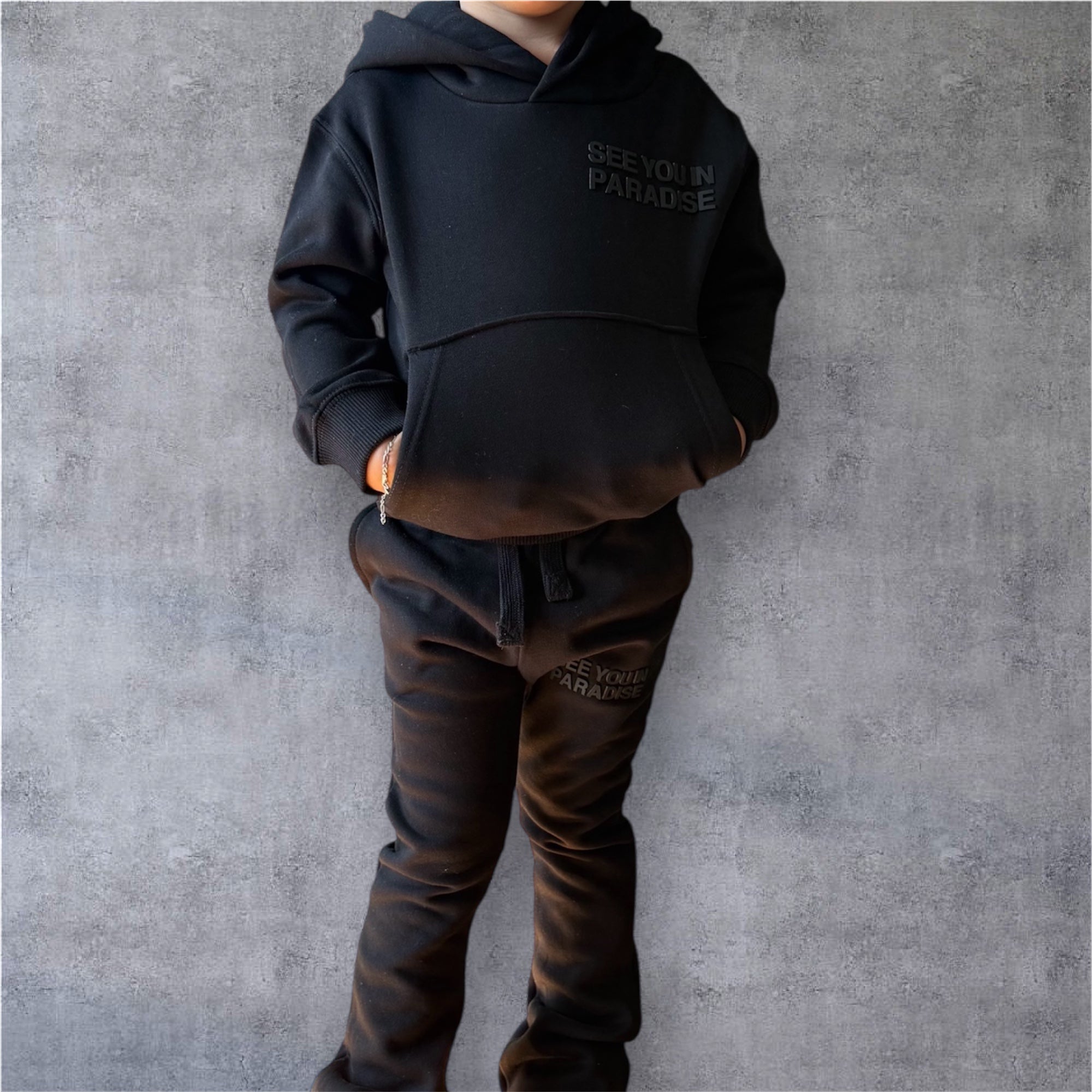 kids sweatsuit -  jordan craig - 8899hk - flare bottom