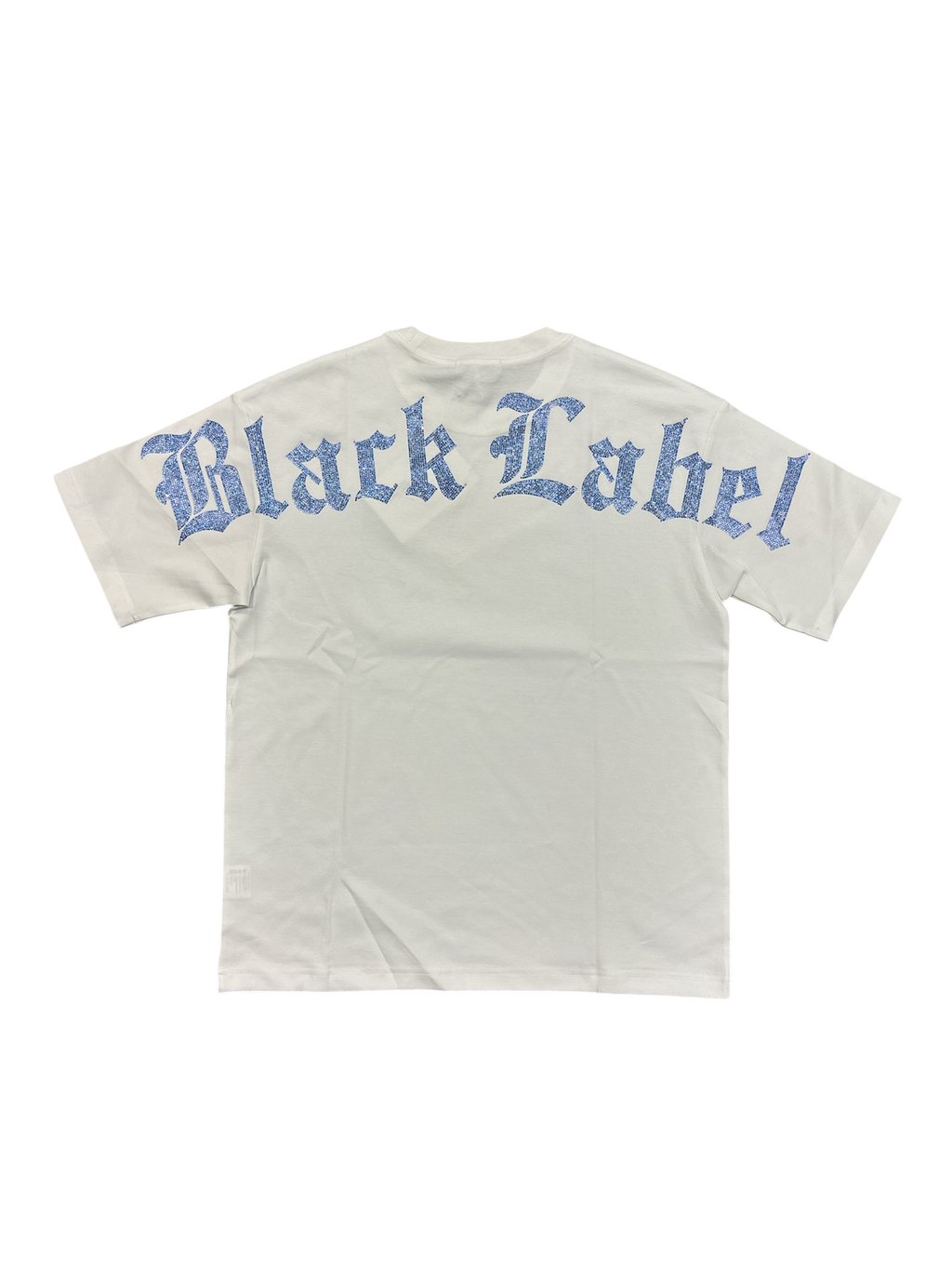 Black Label T-Shirt - BL BLING - White & Blue - 888-W