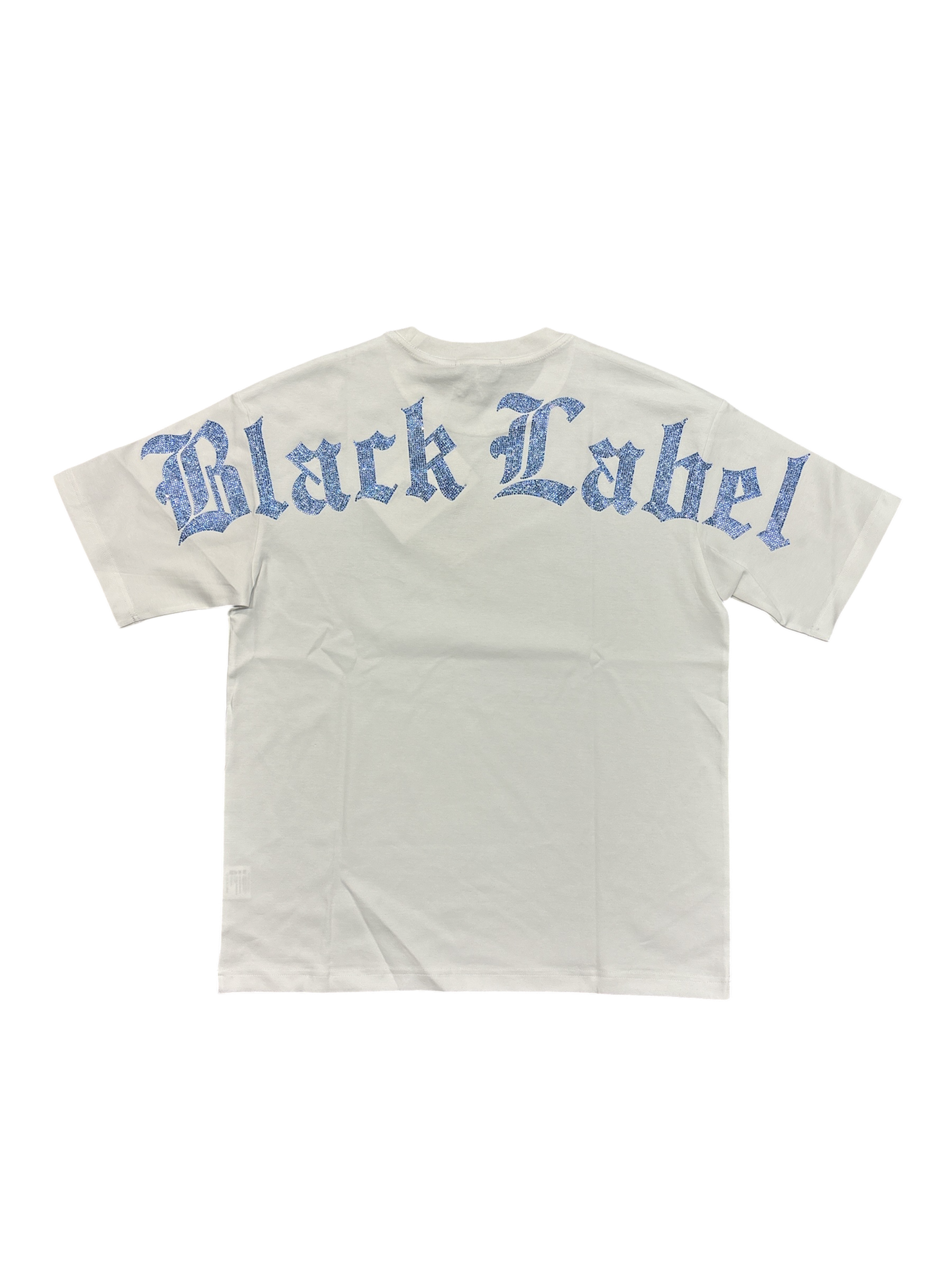 Black Label T-Shirt - BL BLING - White & Blue - 888-W