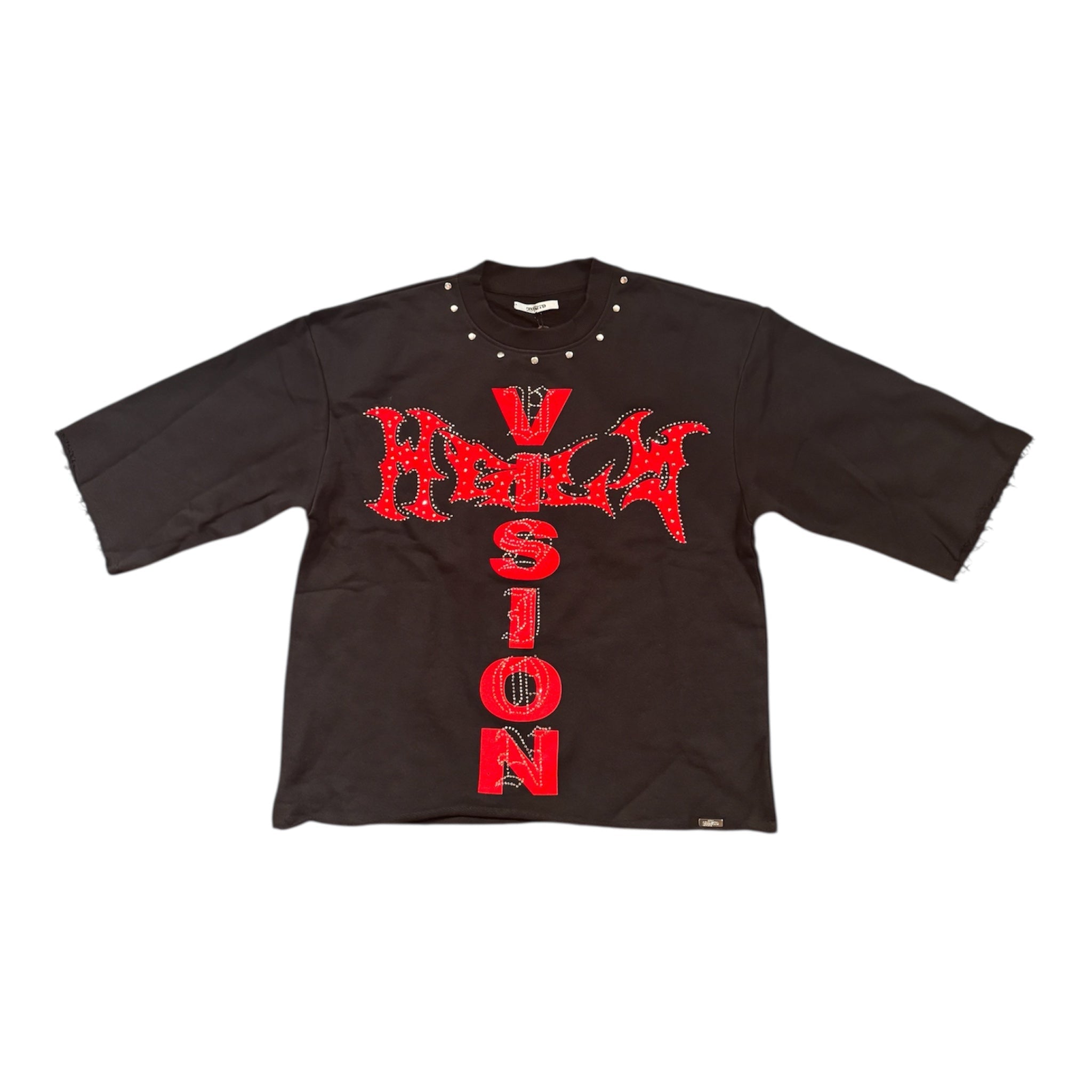 Highly Undertd T-Shirt - Highly Vision 3\4 Sleeve - Black\Red - HF5500