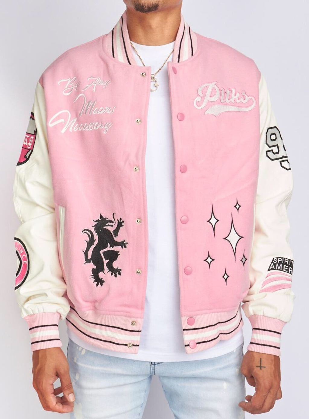 Politics Jacket - Ramsey Varsity - Pink - 427