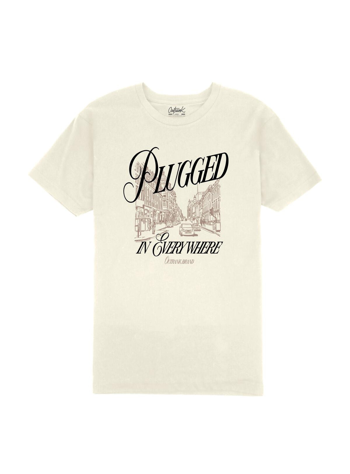 Outrank T-Shirt - Plugged In - Vintage White - OR2375