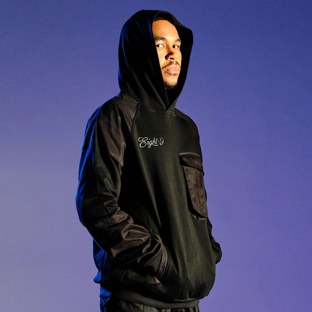 8&9 Hoodie - Prey Fleece -  Black