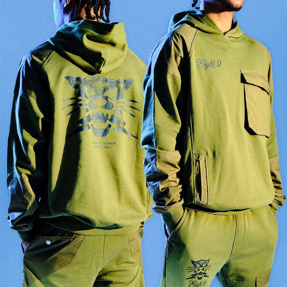 8&9 Hoodie - Prey Fleece - Olive
