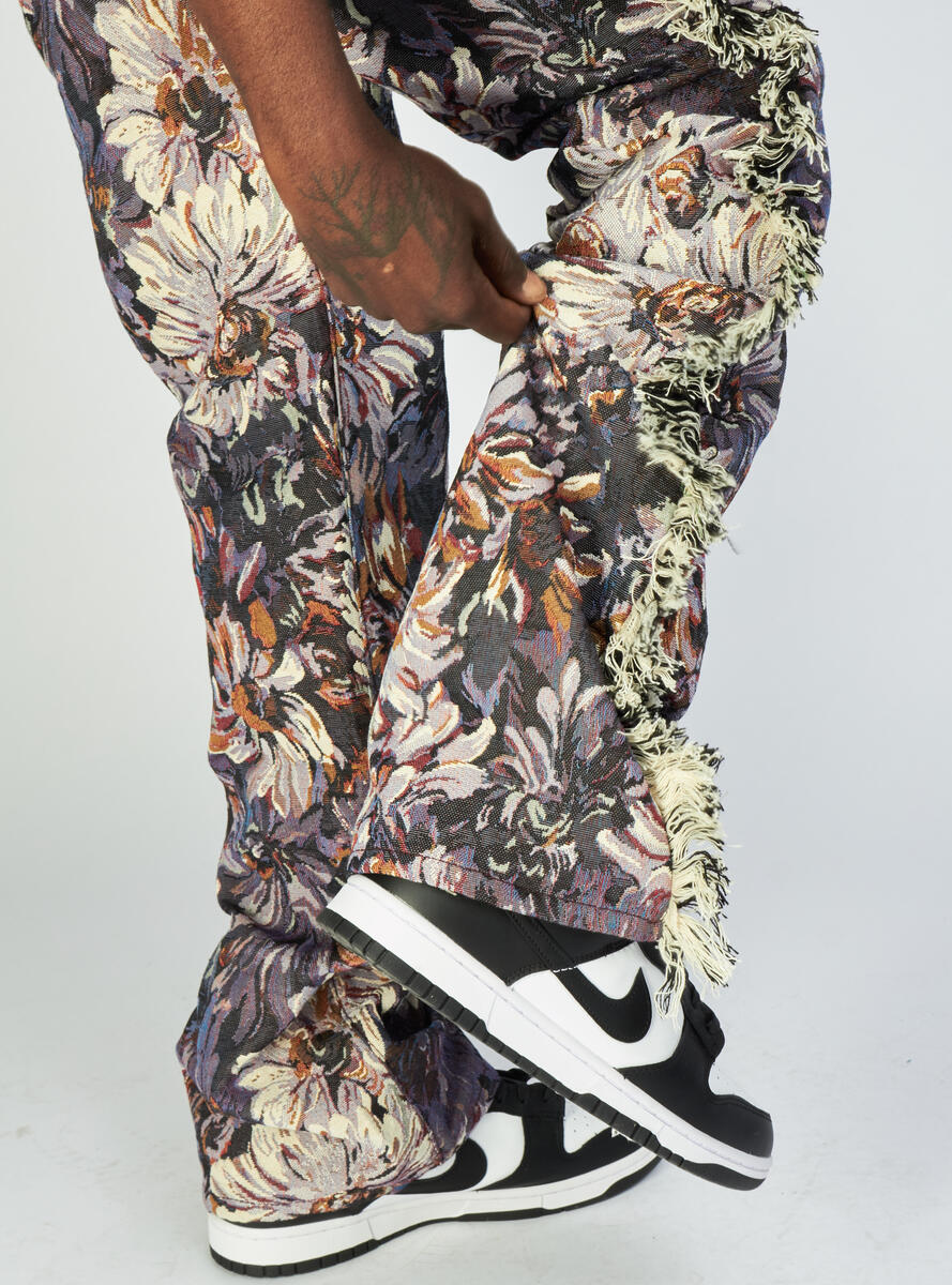 Politics Jeans - Woven Stacked With Frey - Purple Jacquard - Donovan 504