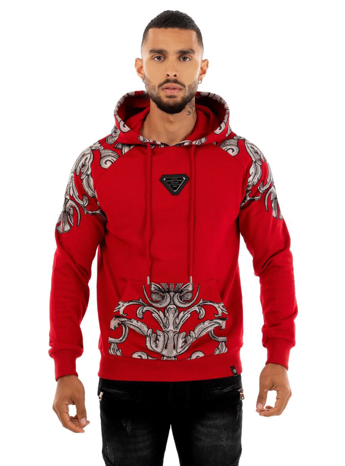 George V Hoodie - Unique - Red - GV2417