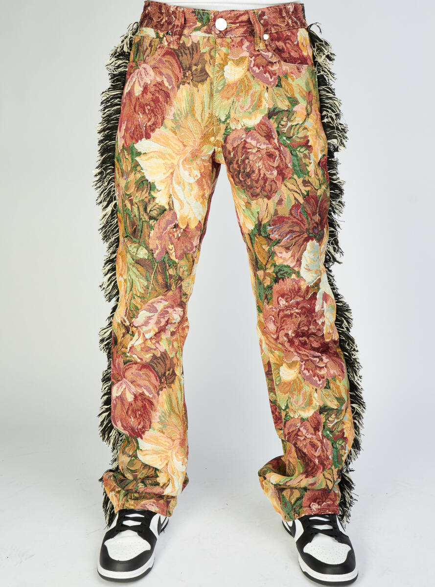 Politics Jeans - Woven Stacked With Frey - Red Jacquard - Donovan 502