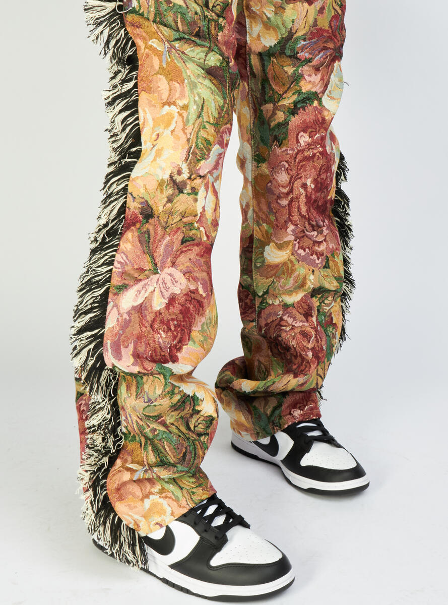 Politics Jeans - Woven Stacked With Frey - Red Jacquard - Donovan 502