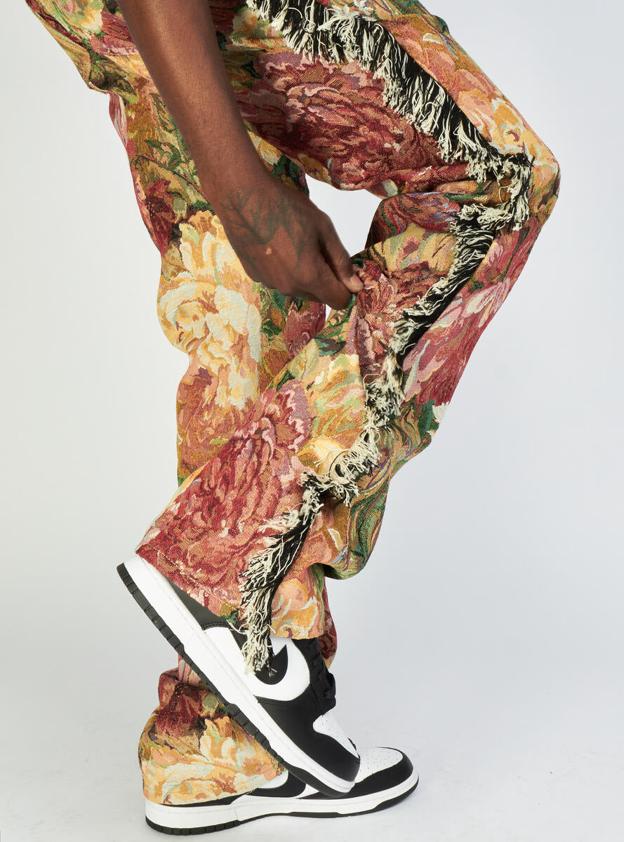 Politics Jeans - Woven Stacked With Frey - Red Jacquard - Donovan 502