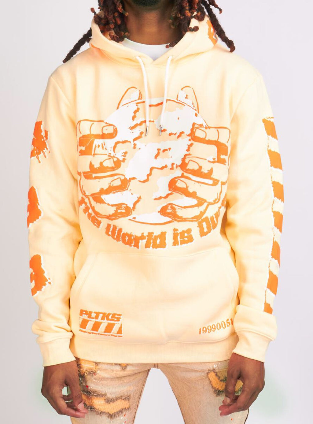 Politics Hoodie - Robertson - Cream And Orange - 303
