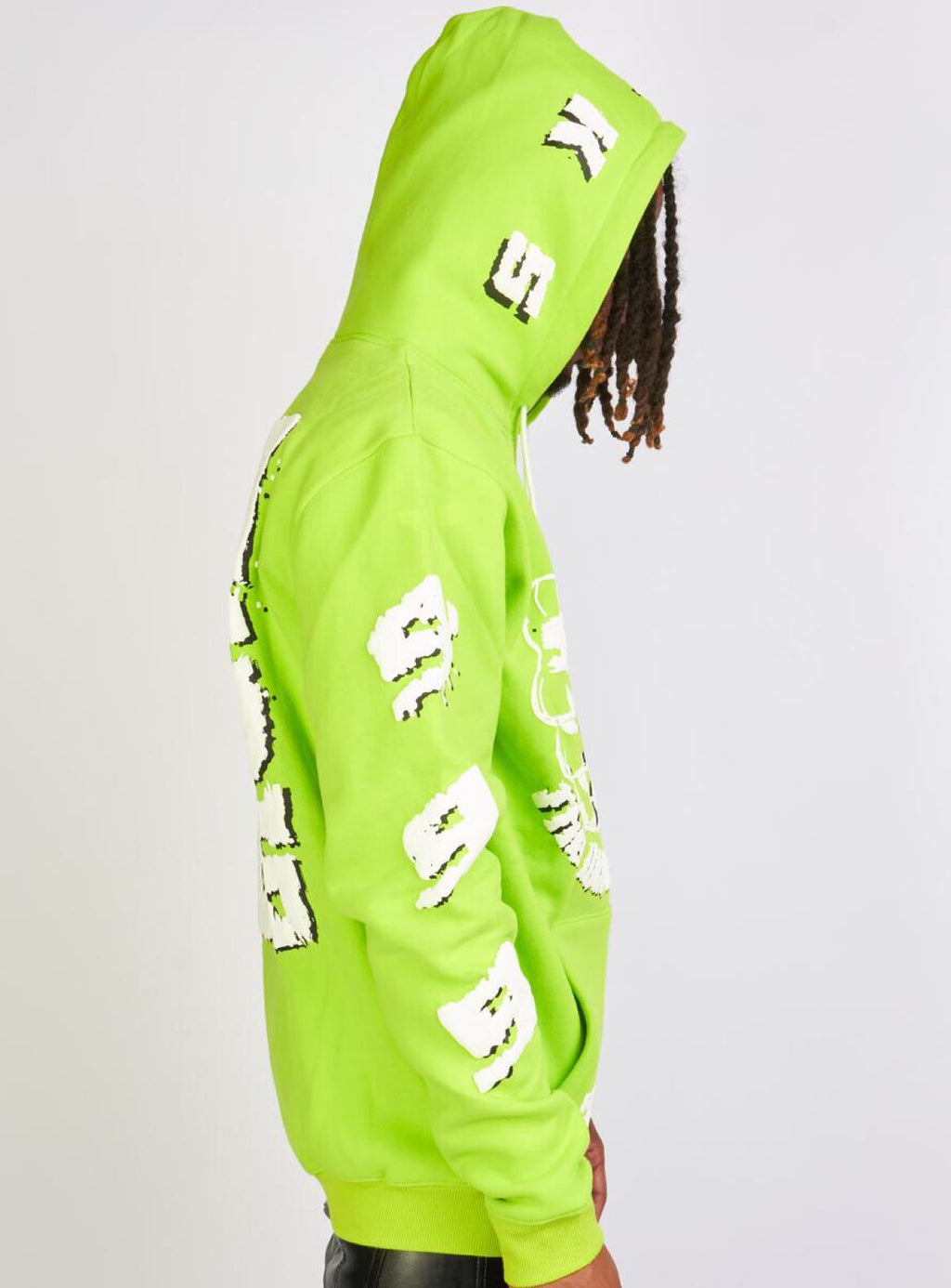 Politics Hoodie - Robertson - Neon Green And White - 301