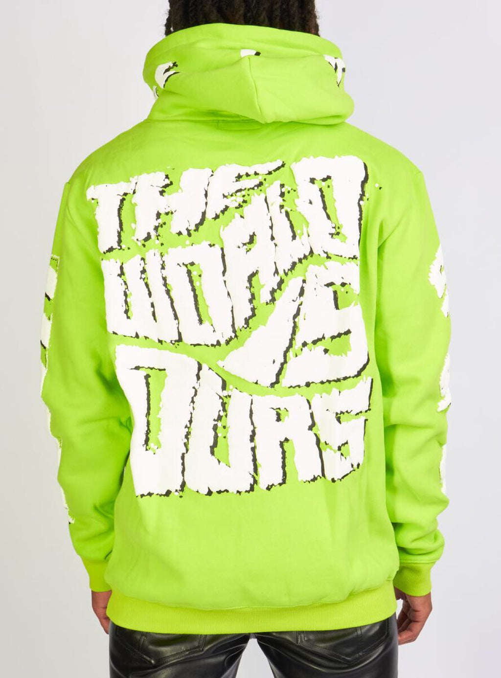 Politics Hoodie - Robertson - Neon Green And White - 301