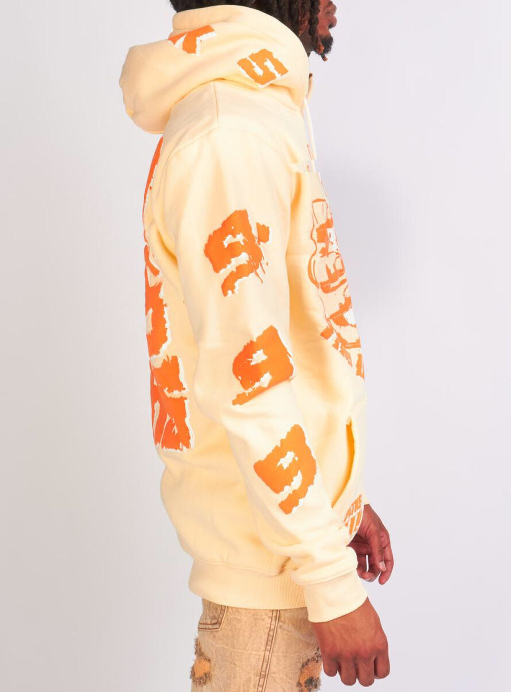 Politics Hoodie - Robertson - Cream And Orange - 303