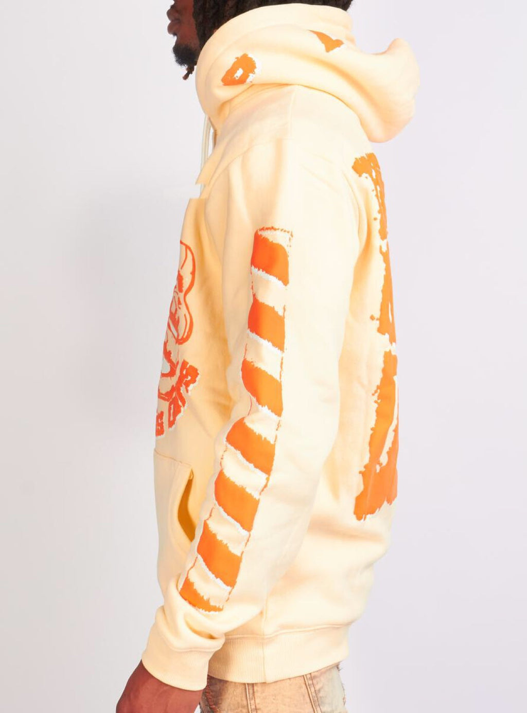 Politics Hoodie - Robertson - Cream And Orange - 303