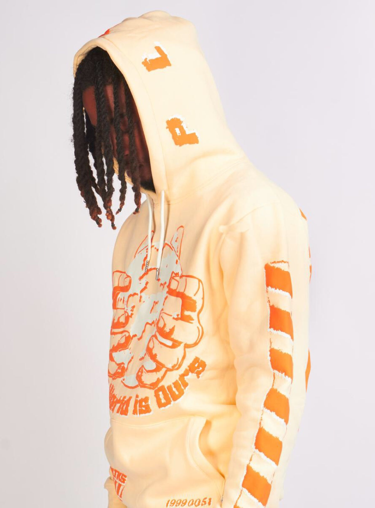 Politics Hoodie - Robertson - Cream And Orange - 303