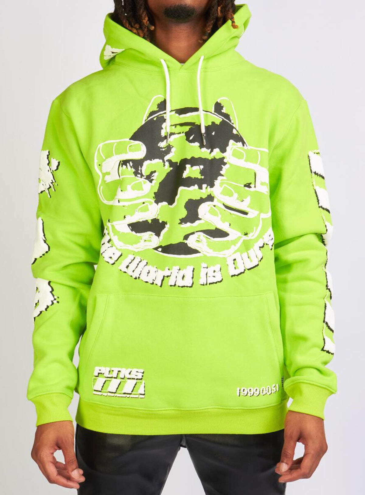 Politics Hoodie - Robertson - Neon Green And White - 301